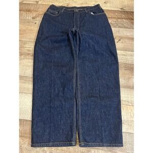 VTG Abercrombie & Fitch Jeans 36x32 Blue Wide Loose Baggy Made in USA Y2K